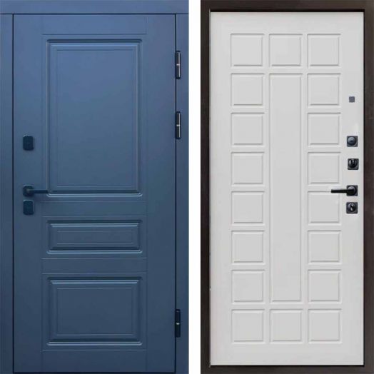 Входная дверь Termo-door Премиум винорит Орегон Графит с терморазрывом - Престиж Бежевый матовый