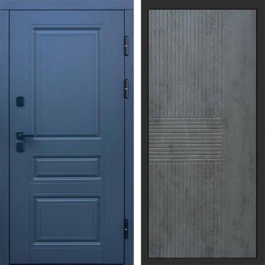 Входная дверь Termo-door Премиум винорит Орегон Графит с терморазрывом - Мастино Бетон темный