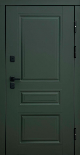 Входная дверь Termo-door Премиум винорит Орегон Грин с терморазрывом - FLAT Черный кварц