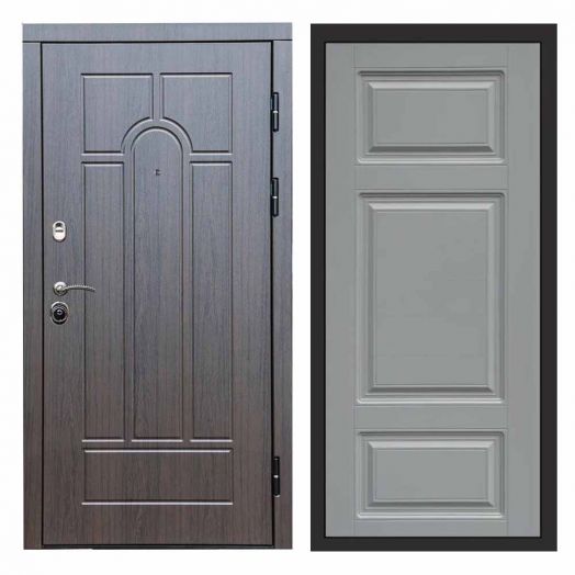 Входная дверь Termo-door Премиум винорит Модена Венге с терморазрывом - Лион Грей софт