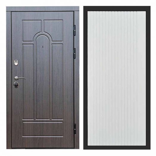 Входная дверь Termo-door Премиум винорит Модена Венге с терморазрывом - FLAT Белый софт