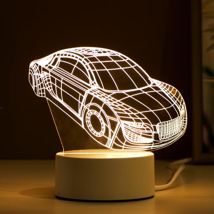Светильник «Авто» LED 3 режима белый от сети 10.5?13?20.5 см RISALUX