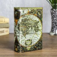 Шкатулка книга-сейф «Карта первооткрывателей», дерево, 17?11?5 см