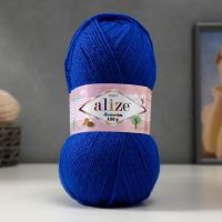 Пряжа для вязания спицами, крючком ALIZE, Sekerim Bebe, 100% акрил, 320 м/100 г, (141 василёк)