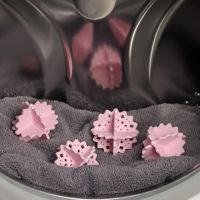 Шарики для стирки пуховиков и одеял Доляна, 4 шт., d=5 см, розовые