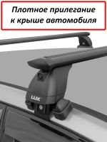 Багажник на крышу Toyota Wish I (AE10), минивен, 2003-2009, Lux, черные крыловидные дуги