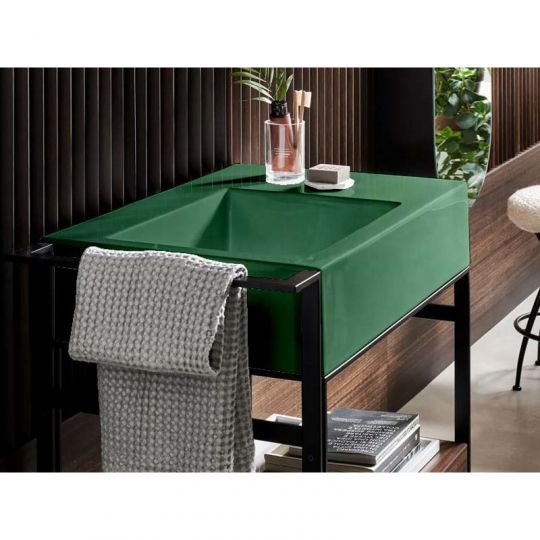 Cielo Narciso раковина 760х500х165 мм, без отверстия для смесителя, 2 намечены, чаша слева, отверстия справа для установки бокового ящика схема 3