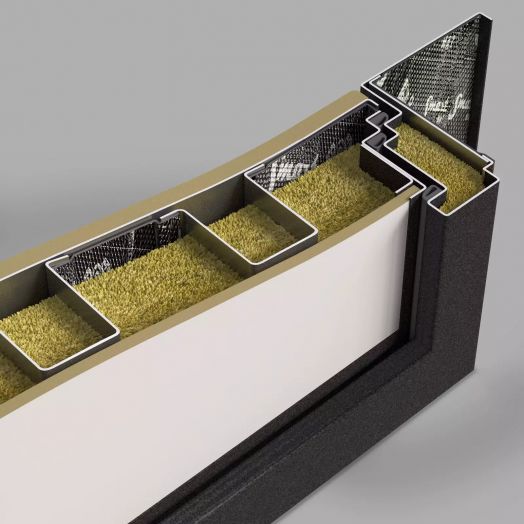 Входная дверь Лабиринт SKYLAB - Зеркало 18 Бетон светлый