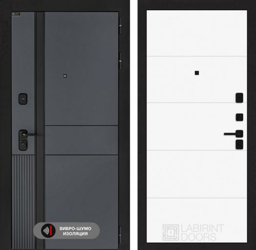 Входная дверь Лабиринт EVOLAB - 13 Белый софт