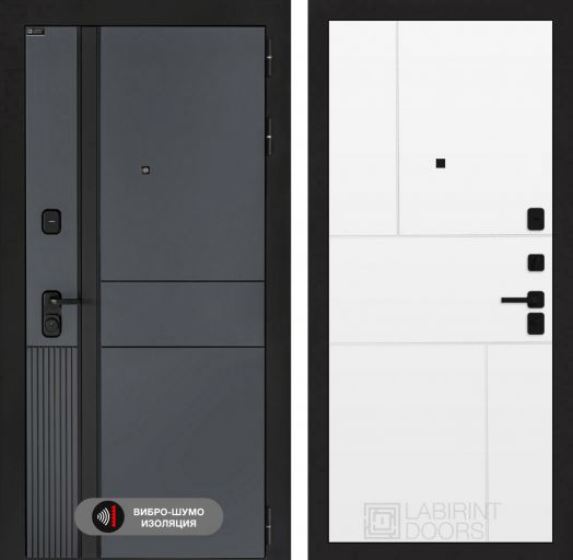 Входная дверь Лабиринт EVOLAB - 21 Белый софт
