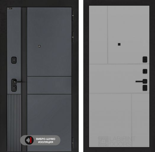 Входная дверь Лабиринт EVOLAB - 21 Грей софт