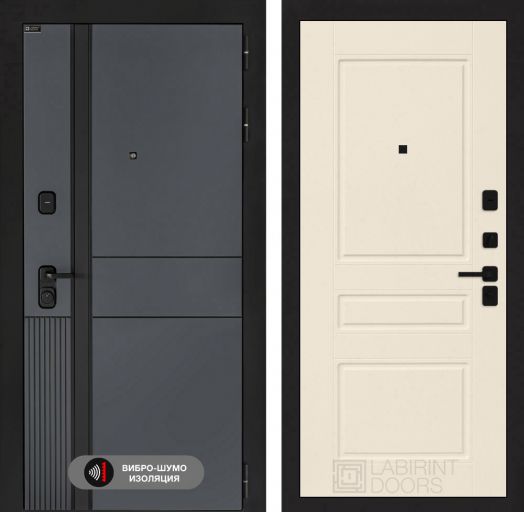 Входная дверь Лабиринт EVOLAB - 03 Крем софт