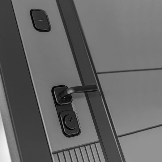 Входная дверь Лабиринт EVOLAB - Зеркало максимум Грей софт