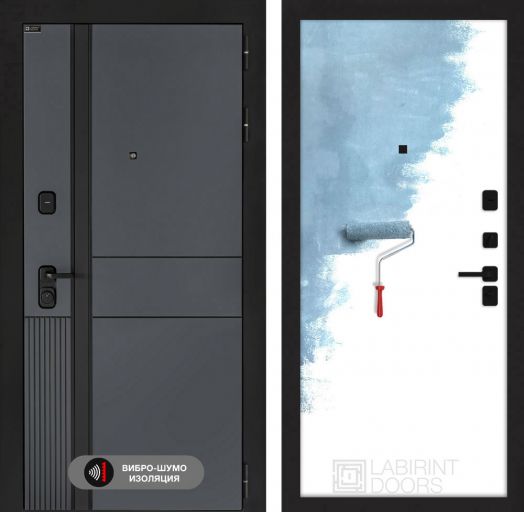 Входная дверь Лабиринт EVOLAB - 28 Грунт под покраску