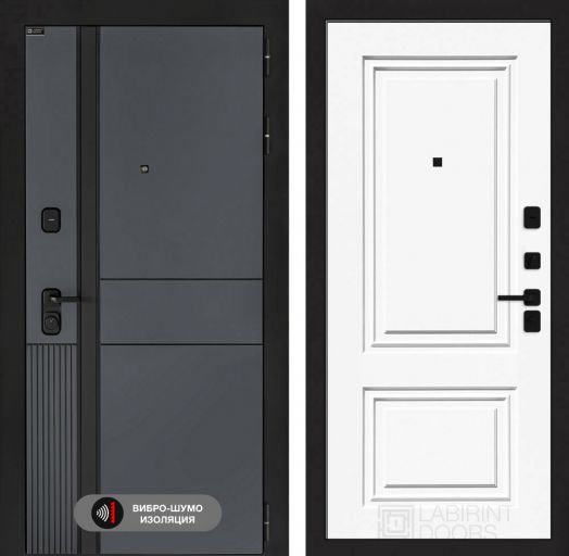 Входная дверь Лабиринт EVOLAB - 26 Эмаль белая