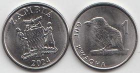 Замбия 1 квача 2024 год UNC