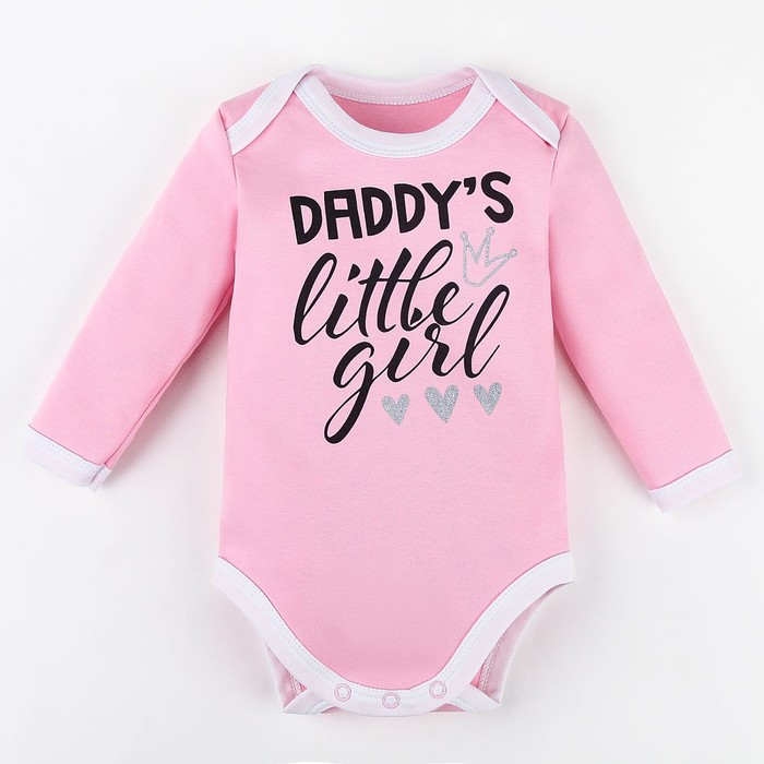 Боди Крошка Я Daddy's girl, рост 62-68 см, розовое