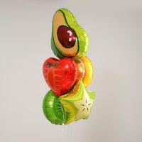 Воздушные шары фольгированные «Фруктовый МИКС», 5 шт.