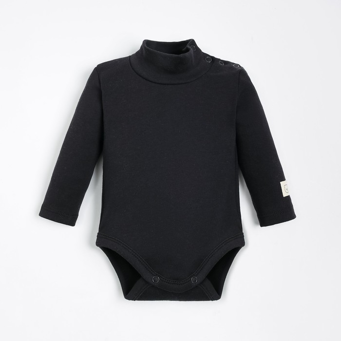 Боди-водолазка Крошка Я BASIC LINE, рост 86-92 см, чёрное