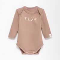 Боди с дл. рукавом Крошка Я Fun, рост 74-80 см, бежевый