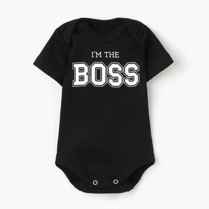 Боди Крошка Я Little Boss, рост 86-92 см, чёрное
