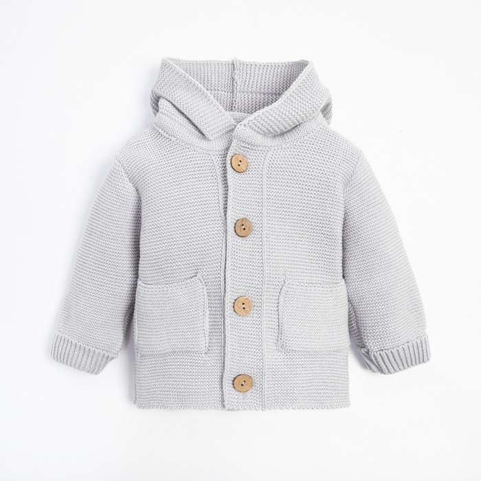 Джемпер вязаный Крошка Я Trendy, рост 98-104 см, серый