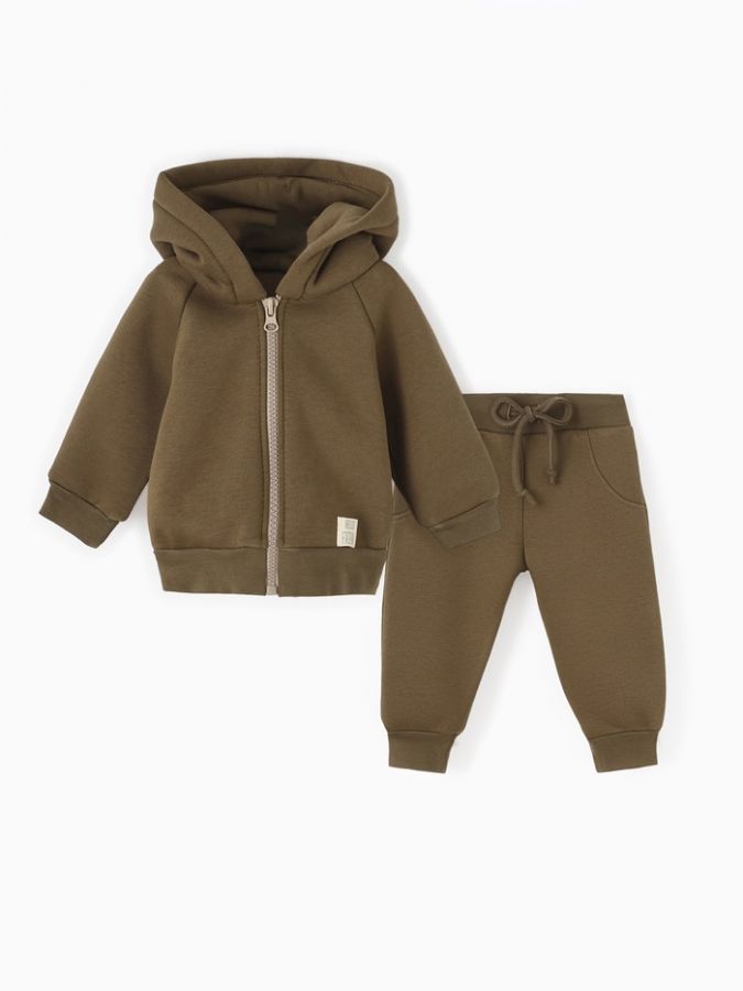 Костюм (толстовка и брюки) «Крошка Я» BASIC LINE, рост 86-92 см, кофейный