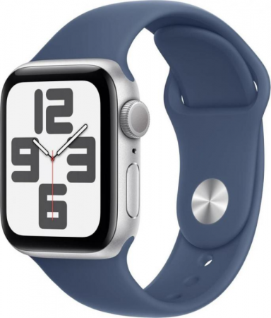 Смарт-часы Apple Watch SE (2nd Gen) 40 mm Silver Aluminum Case with Denim Sport Band M/L