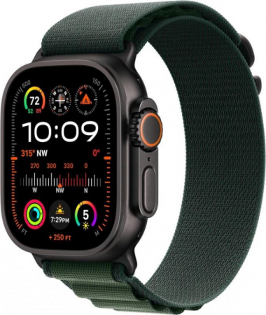 Смарт-часы Apple Watch Ultra 2 (2024) 49 mm Black Titanium Case with Dark Green Alpine Loop M
