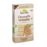 Шоколад белый с воздушным рисом без глютена 75 г, Chokosoffio bianco, Sarchio, 75 g