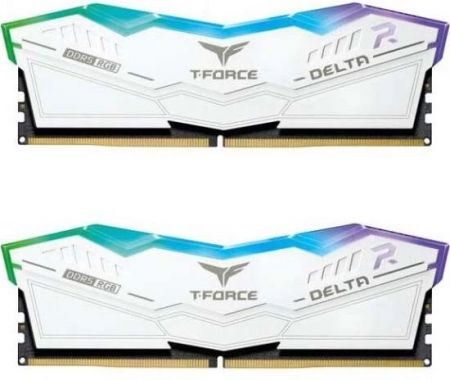Модуль памяти DDR5 32Gb (2x16Gb Kit) Team Group 6000 T-Force Delta RGB White FF4D532G6000HC38ADC01