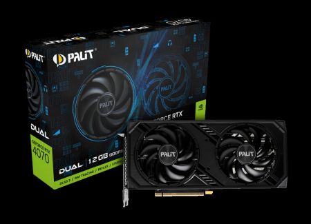 Видеокарта GeForce RTX 4070 12Gb Palit Dual NE64070019K9-1048D