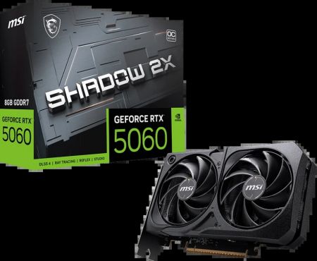 Видеокарта GeForce RTX 5060 8Gb MSI RTX 5060 Shadow 2X OC