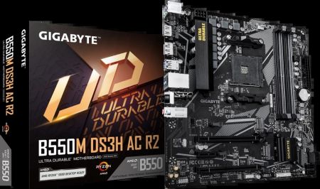 Материнская плата AM4 Gigabyte B550M DS3H AC R2