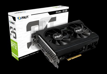 Видеокарта GeForce RTX 3050 8Gb Palit Dual NE63050018P1-1070D