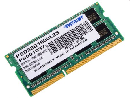 Модуль памяти SO-DIMM DDR3 8Gb Patriot 1600 PSD38G1600L2S