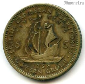Брит. Карибские территории 5 центов 1956