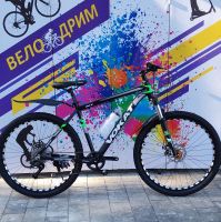 АКЦИЯ! Велосипед 1*9ск 27,5" Vokat алюминиевый рама 19" черно зелёный