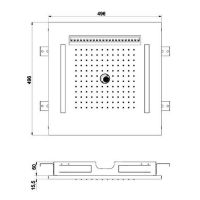 Верхний душ ALMAR Chromotherapy 49.6х49.6 E044259 схема 3