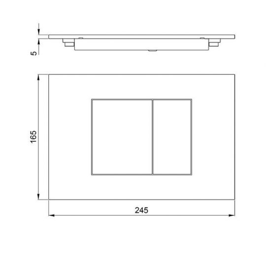 Кнопка для инсталляции унитаза ALMAR Plate E330001 схема 3