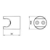 Держатель ручного душа ALMAR Sintesi E120007.CR схема 2 Держатель ручного душа ALMAR Sintesi E120007.CR схема 2