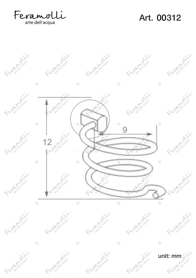 Держатель для фена Feramolli BL312, черный ФОТО