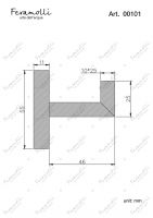 Крючок Feramolli CL101, хром схема 2 Крючок Feramolli CL101, хром схема 2