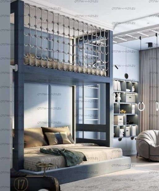 Кровать двухъярусная с мягкой кроватью Sky