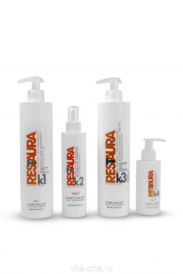 Набор Реконструкция волос RESTAURA 4 шага HAIR CONCEPT 500мл+200мл+500мл+100мл