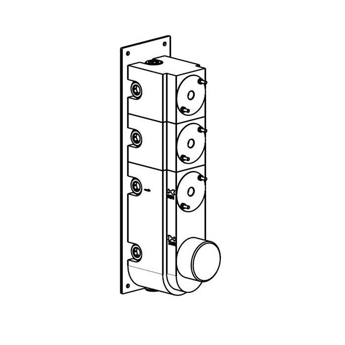 Изображение Встраиваемая часть термостатического смесителя с 3 выходами Carimali W21038