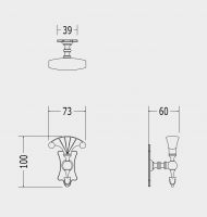 Вешалка для ванной Devon&Devon Mayfair DD111 схема 2
