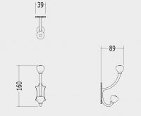 Вешалка для ванной Devon&Devon Mayfair DD112 схема 2