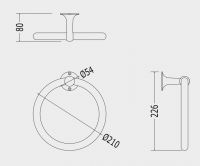 Вешалка для полотенец Devon&Devon New York NY107 схема 2