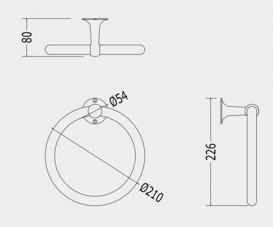 Вешалка для полотенец Devon&Devon New York NY107 схема 2